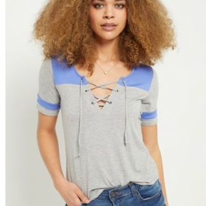 Must bundle ✨ NWT LACE-UP FOOTBALL TEE